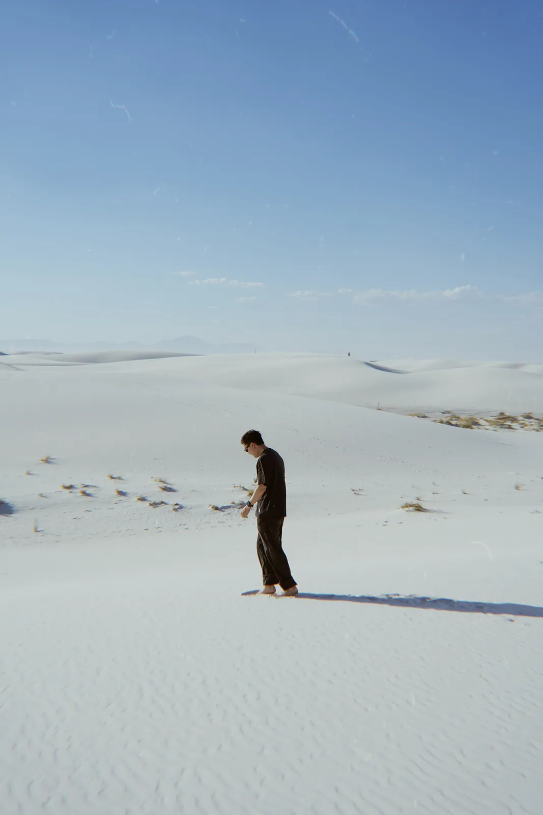 Walking the dunes at White Sands